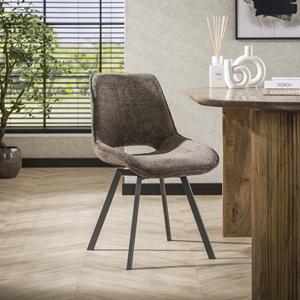LifestyleFurn Draaibare Eetkamerstoel Tamaine Chenille - Taupe