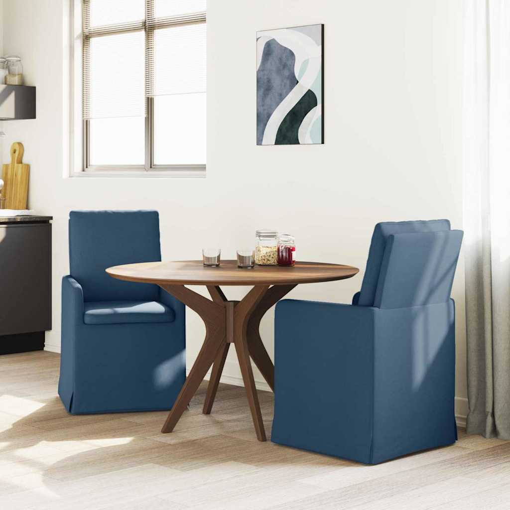 vidaXL Eetstoelen 2 pcs Blauw 57 x 67 x 98 cm Stof