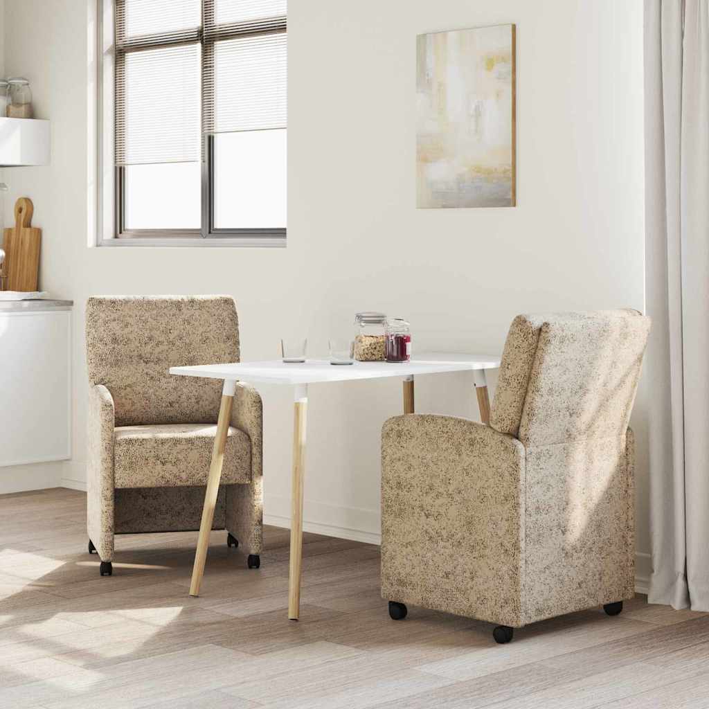 vidaXL Eetstoelen 2 pcs Lichtgrijs 57 x 67 x 95 cm Faux suede leer