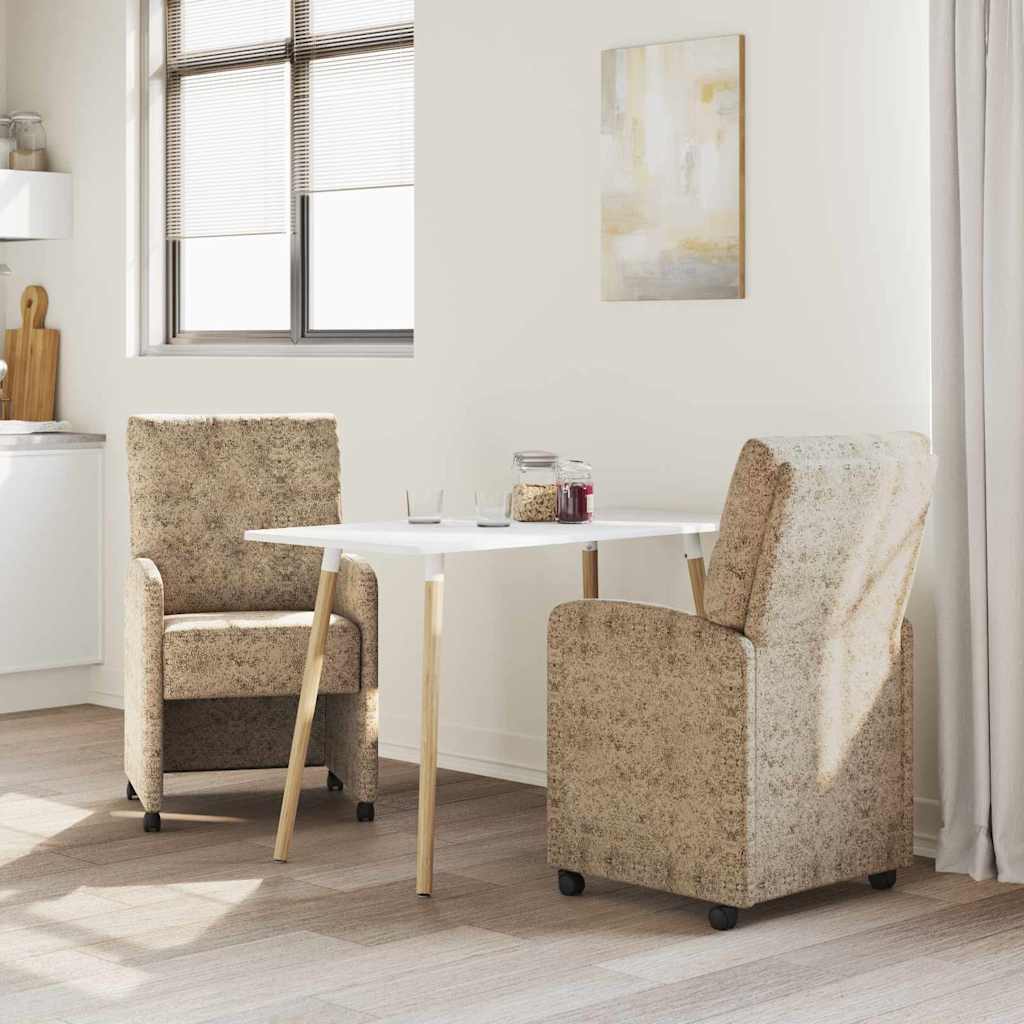 vidaXL Eetstoelen 2 pcs Lichtgrijs 58 x 67 x 97 cm Faux suede leer