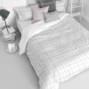 Blanc Dekbedovertrek Tartan &VerticalLine; 