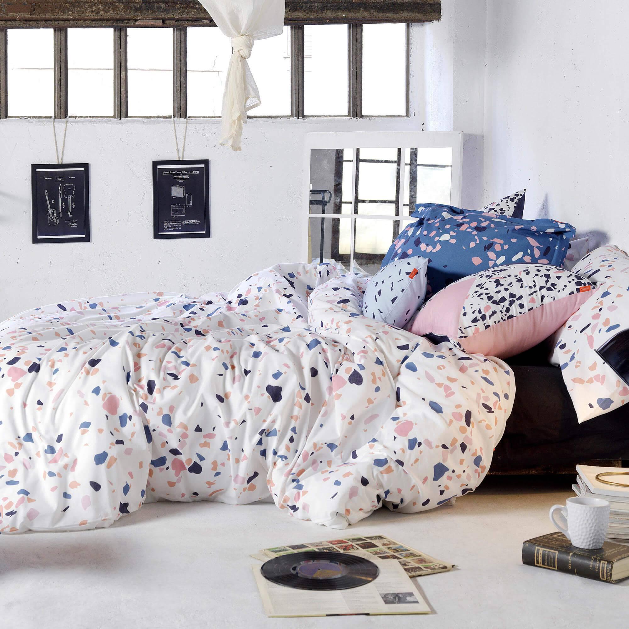 Blanc Dekbedovertrek Terrazzo | 