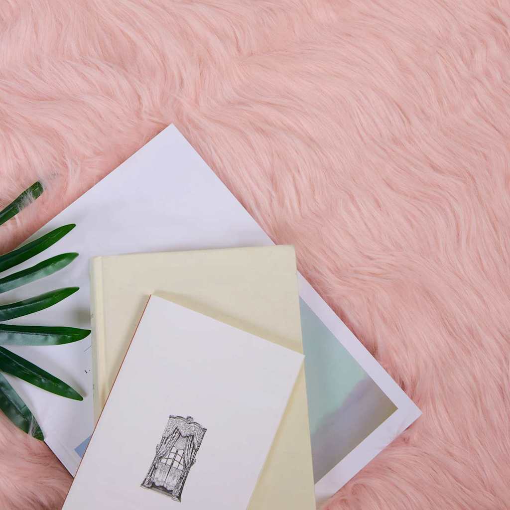 vidaXL Nepleer Schapenvacht Tapijt Roze 80 x 150 cm Polyester