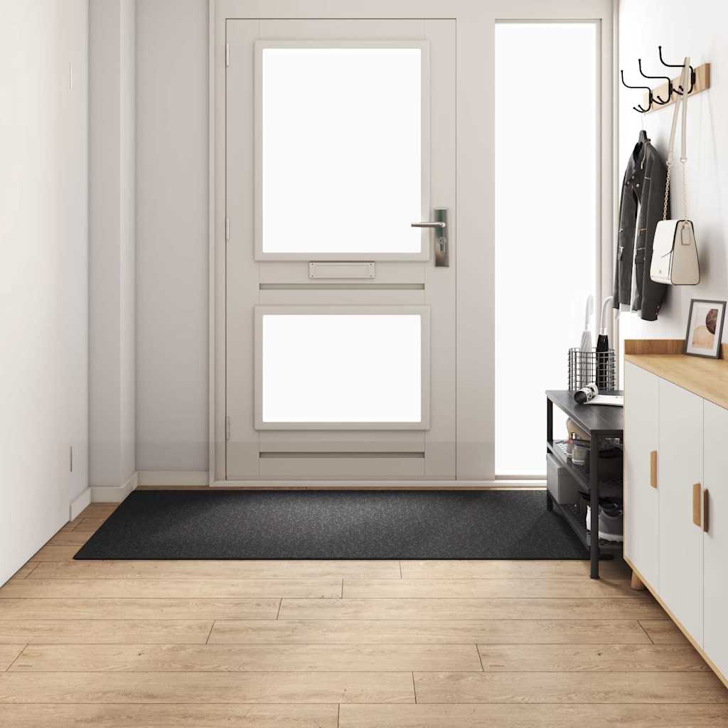 vidaXL Tapijt Loper Donkergrijs 100 x 200 cm 100% Polypropyleen