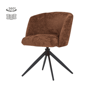 Tower Living Draaibare Eetkamerstoel Cuvio Geweven stof - Hazel