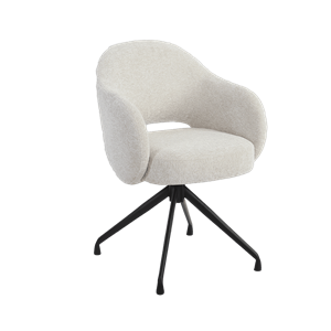 Tower Living Draaibare Eetkamerstoel Porto Geweven stof - Zand