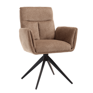Tower Living Draaibare Eetkamerstoel Varzo Boucl&eacute; - Mocca