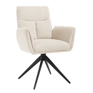 Tower Living Draaibare Eetkamerstoel Varzo Boucl&eacute; - Cr&egrave;me