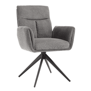 Tower Living Draaibare Eetkamerstoel Varzo Boucl&eacute; - Grijs