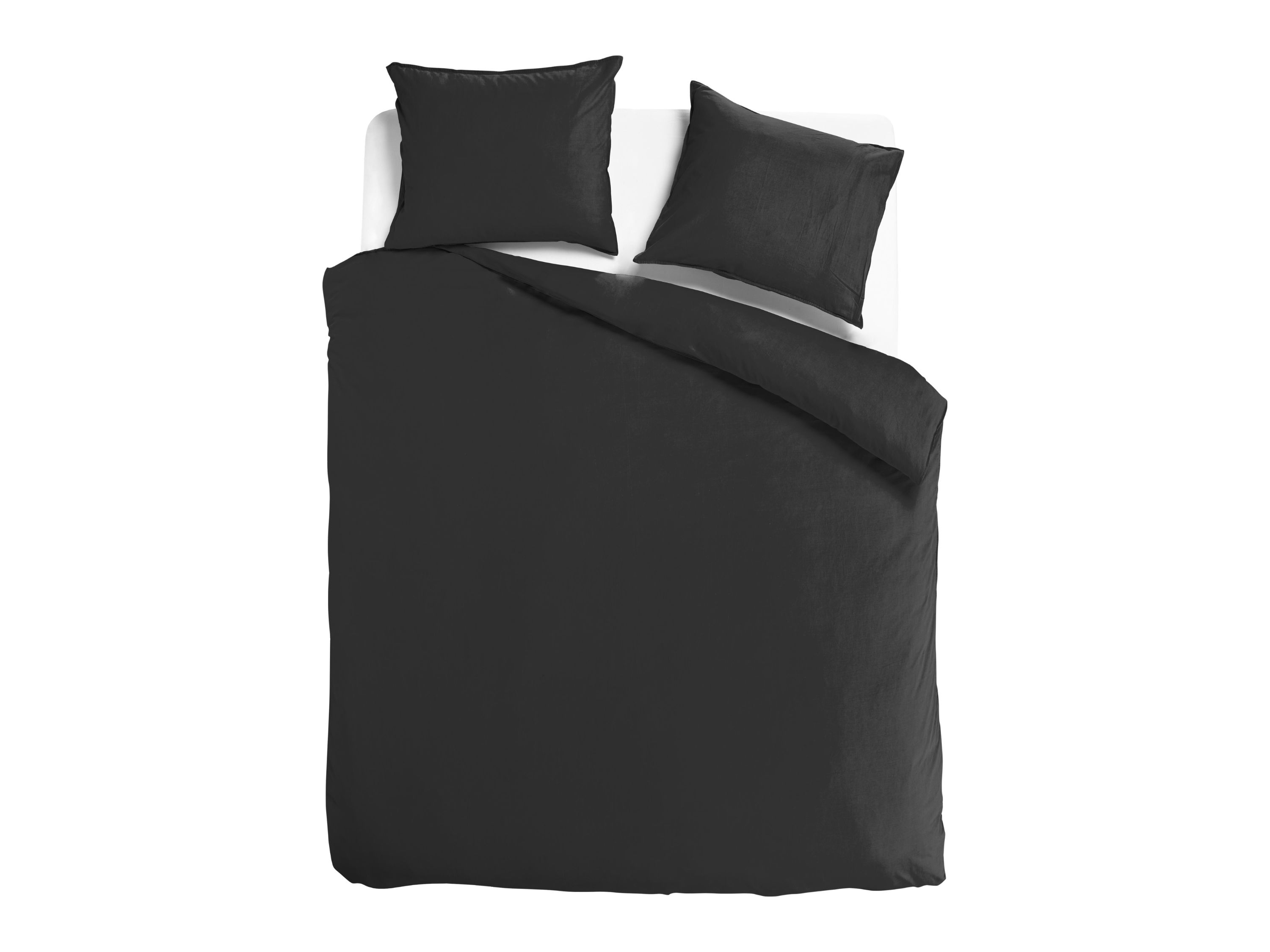 TotaalBED Dekbedovertrek Noa Zwart 200 x 200/220 cm