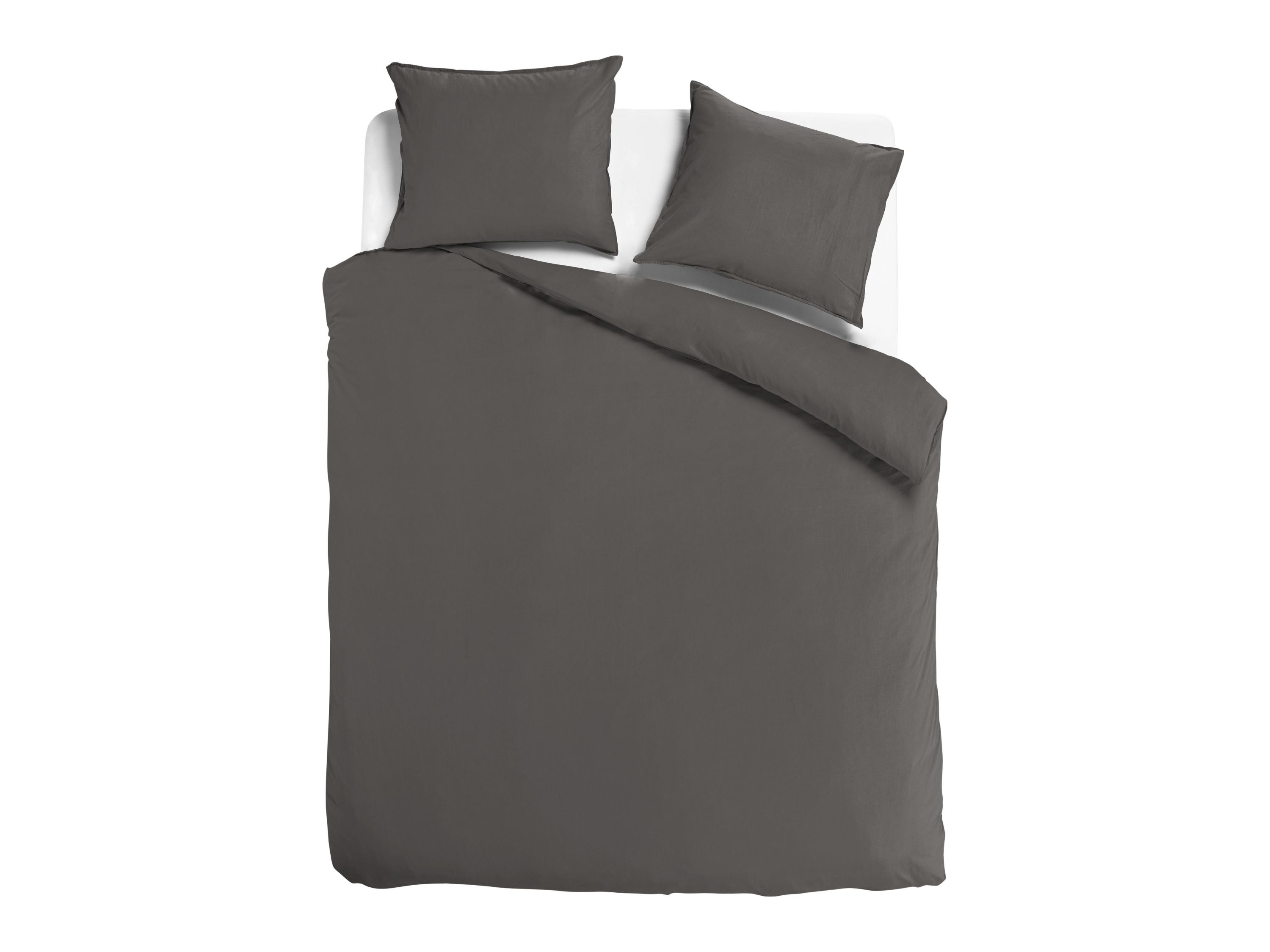 TotaalBED Dekbedovertrek Noa Donkergrijs 140 x 200/220 cm