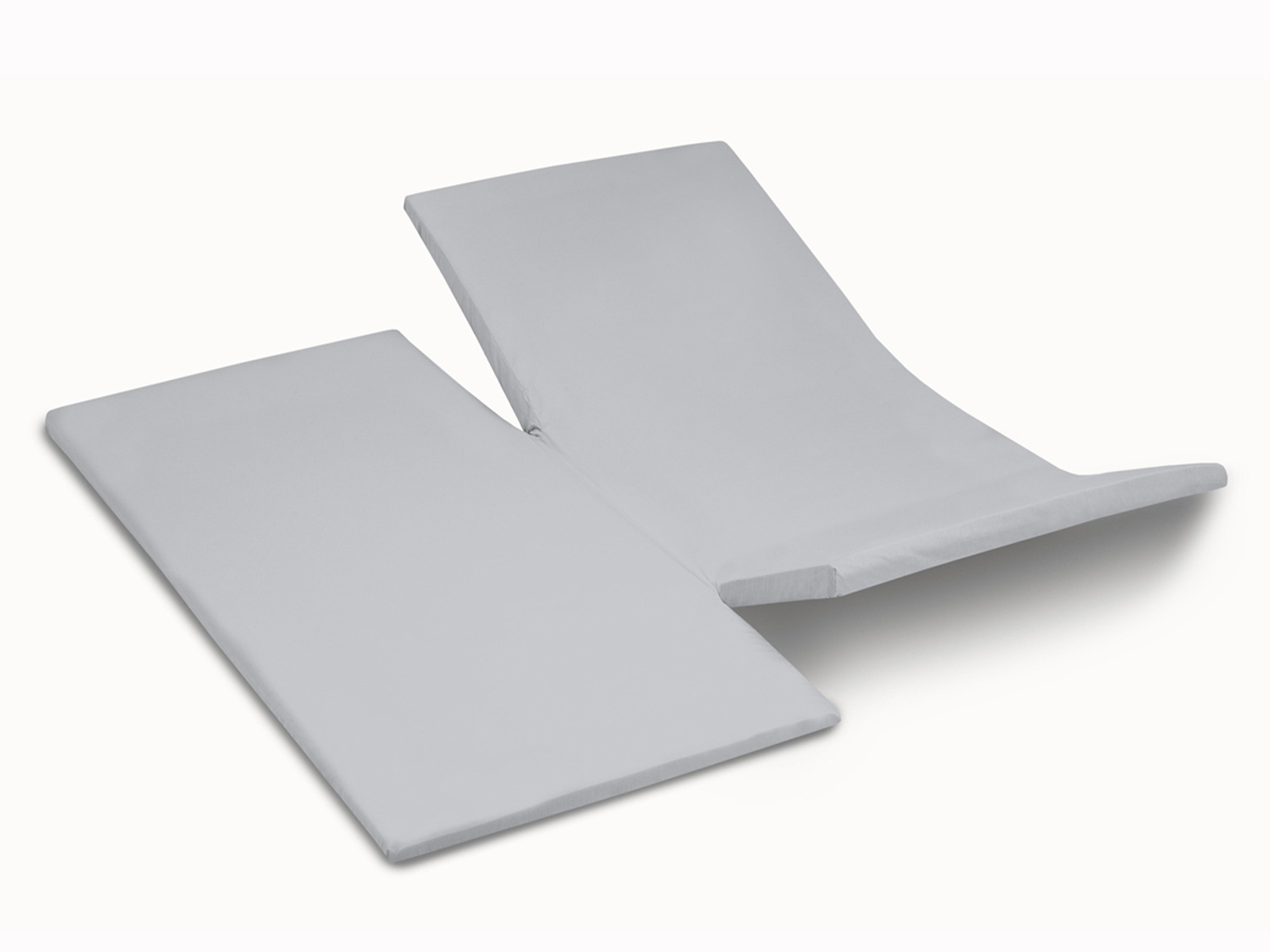 TotaalBED YOON hoeslaken katoensatijn dubbele split | zilvergrijs | 160 x 200 cm