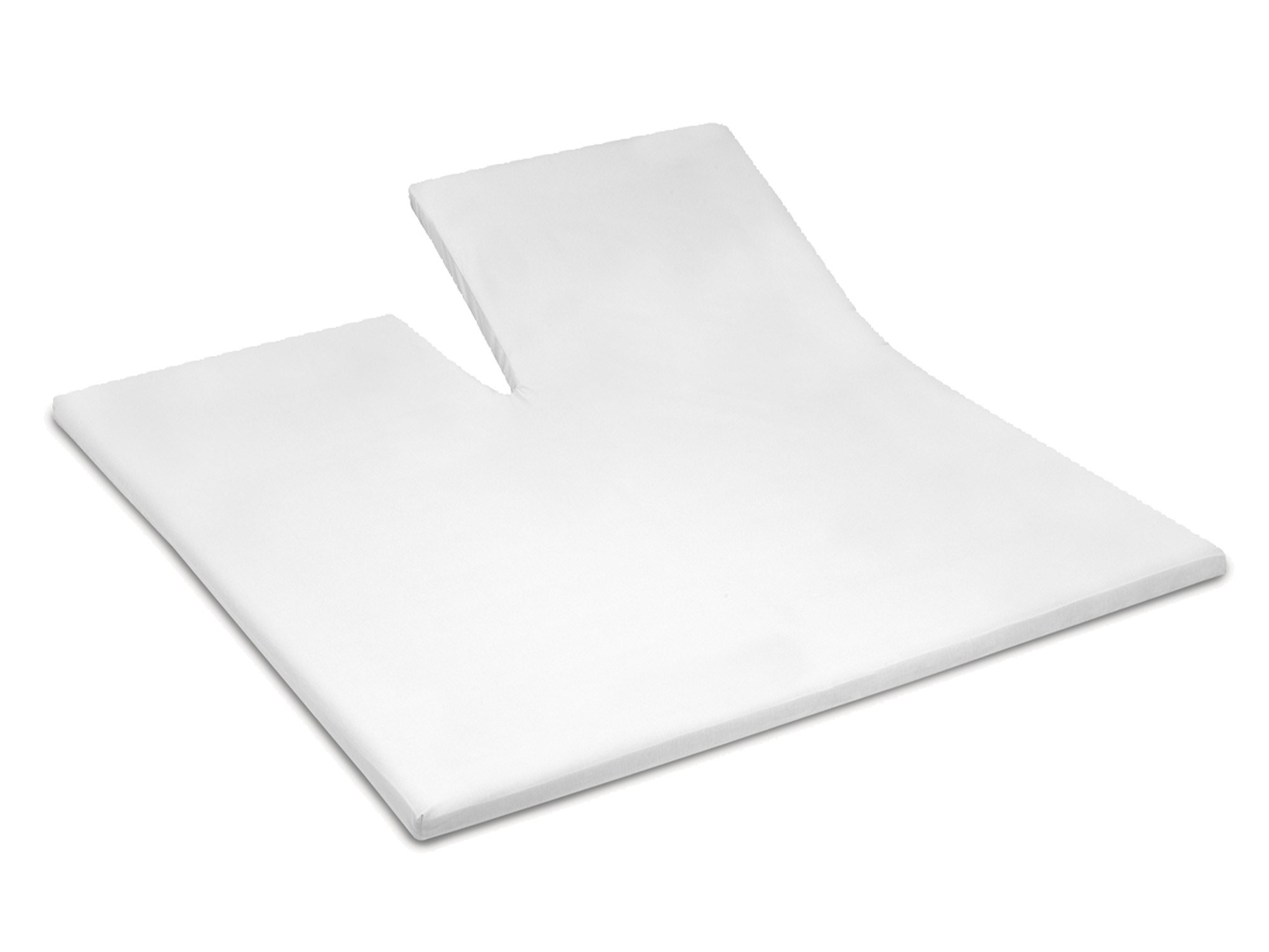 TotaalBED YOON hoeslaken katoensatijn enkele split | wit | 140 x 200 cm