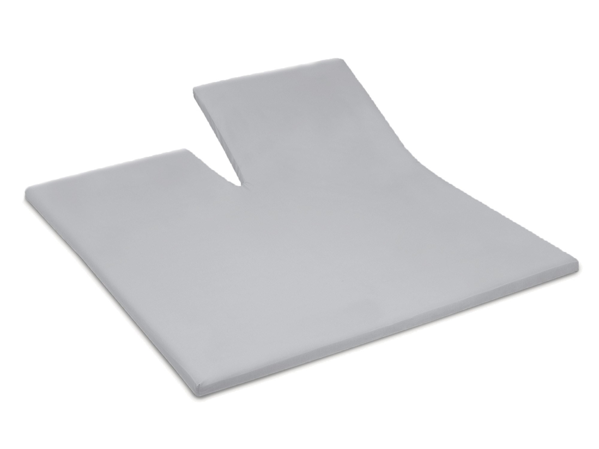 TotaalBED YOON hoeslaken katoensatijn enkele split | zilvergrijs | 160 x 200 cm