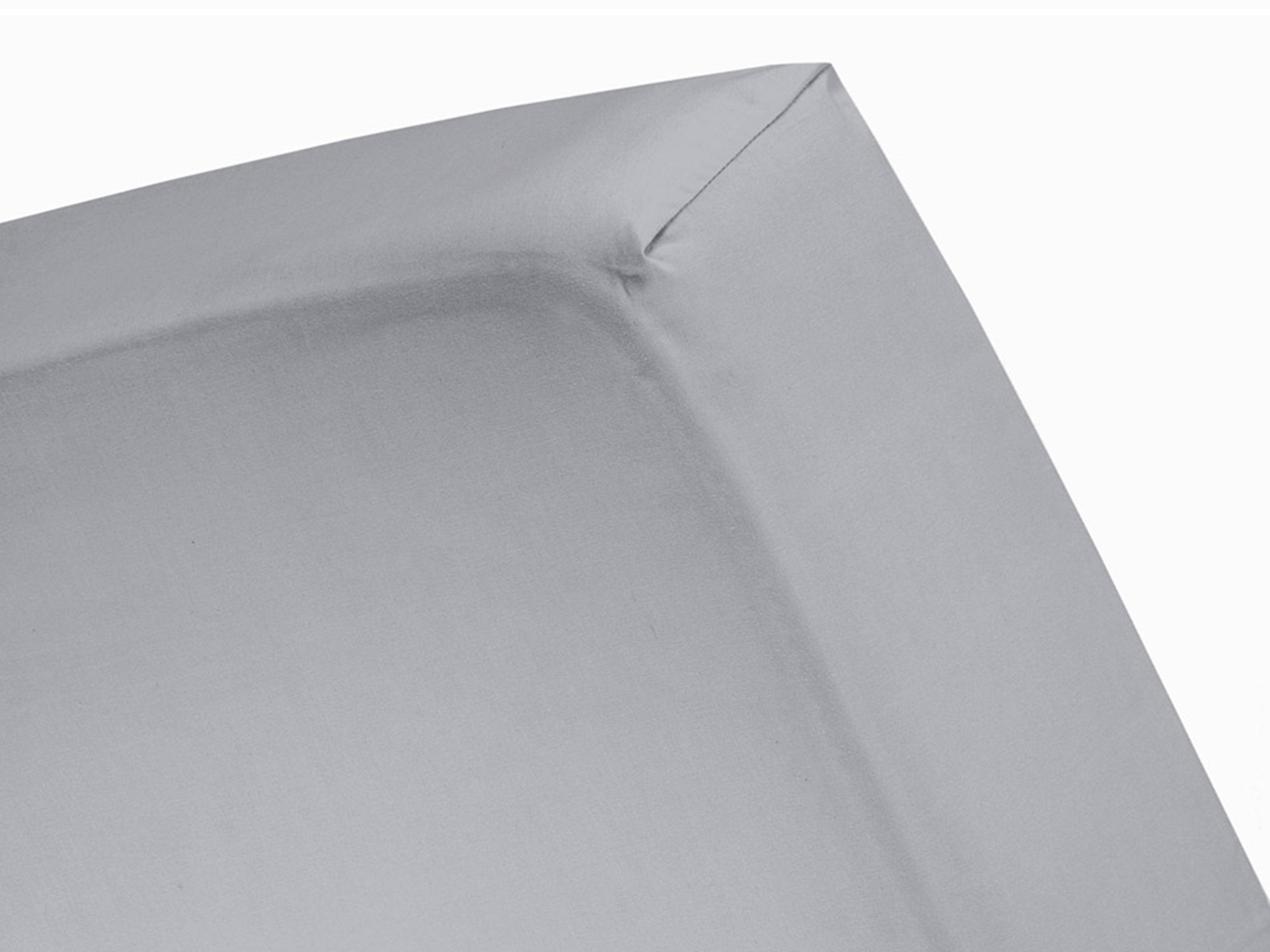 TotaalBED YOON hoeslaken katoensatijn | zilvergrijs | 80 x 200 cm