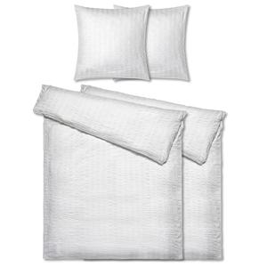 PULSIVA Dekbedovertrekset Fano; 135x200 cm (BxL), 80x80 cm (LxB); wit; 2 set / verpakking