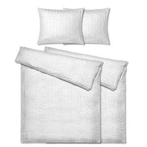 PULSIVA Dekbedovertrekset Fano; 140x200 cm (BxL), 70x90 cm (LxB); wit; 2 set / verpakking