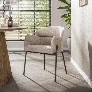 LifestyleFurn Eetkamerstoel Shallen Chenille - Zand