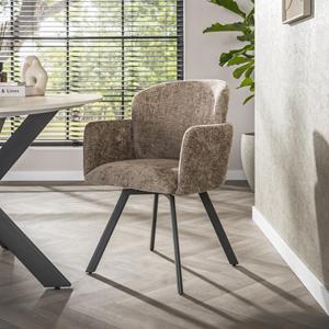 LifestyleFurn Draaibare Eetkamerstoel Katurah Chenille - Champagne