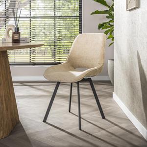 LifestyleFurn Draaibare Eetkamerstoel Jovanni Chenille - Zand