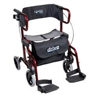 2 in 1 Rollator & Transport-Rollstuhl Drive Medical Diamond Deluxe