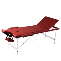 vidaXL Massagetisch mit Aluminiumrahmen, faltbar 3 Zonen  Rot