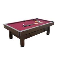 Cougar Saphir Pooltafel 7ft in bruin & rood Hoogteverstelbaar & incl. accessoires