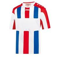 Jako Milan Shirt Met Korte Mouwen - Junior - Wit/Rood/Koningsblauw_116