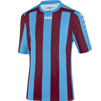 Jako Inter Shirt Met Korte Mouwen - Junior - Hemelsblauw/Bordeauxrood_116