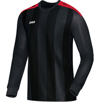 Jako Porto Shirt Met Lange Mouwen - Junior - Zwart/Rood_116