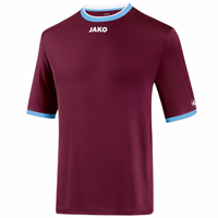Jako United Shirt Met Korte Mouwen - Junior - Bordeauxrood/Hemelsblauw/Wit_116