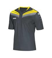 Jako Pro Shirt Met Korte Mouwen - Heren - Antraciet/Citro/Wit_L