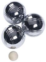 Boule Set mit 3 Metall-Petanque Kugeln und Tragetasche