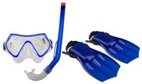 Waimea junior duik set met masker/snorkel/vin 34-38 kobalt blauw/zwart