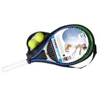 Tennisracket 27groen met hoes