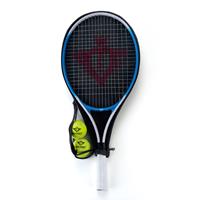 Angel Sports Tennisracket met Hoes en 2 Ballen - Blauw