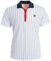 Fila Herren Kurzarm Tennispolo, weiß/blau, L, L
