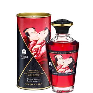 Shunga - Aphrodisiac Warming Oil Blazing Cherry (100 ml)