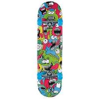 Xootz Kids Complete Beginners Double Kick Trick Skateboard Maple Deck - 31 x 8 Inches Chomper