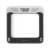 Medisana PS 425 Digitale personenweegschaal Weegbereik (max.): 180 kg Zwart, Grijs, Glas Met spraak