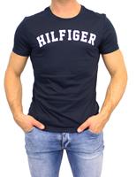 Tommy Hilfiger Heren Logo T-Shirt Blauw Wit