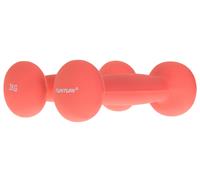 Tunturi Dumbbells - 2 x 2,0 kg - Neopreen - Fluor Rood