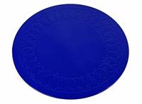 Anti-slip matten rond - 14 cm blauw - 