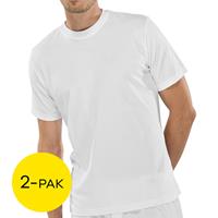 Schiesser T-Shirt (2-tlg) mit Rundhals-Ausschnitt, formstabil, verstärkte Halsnaht