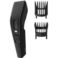 Philips HAIRCLIPPER Series 3000 Tondeuse met roestvrijstalen mesjes. Kleur van het product: Zwart, Minimale haarlengte: 0,5 mm, Maximale haarlengte: 2,3 cm. Stroombron: AC, AC-ingangsspanning: 100 - 2