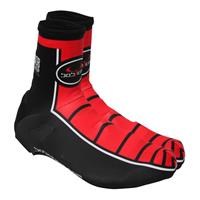 Fiets overschoenen, BOBTEAM zwart-rood tijdritoverschoenen, Unisex (dames /