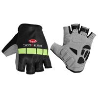 Fietshandschoenen, BOBTEAM COLORS handschoenen, zwart-neongeel handschoenen,