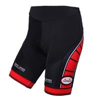 Racefiets broek, BOBTEAM dames fietsbroek zwart-rood damesfietsbroek, 