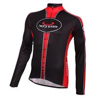Wielrenshirt, BOBTEAM shirt met lange mouwen zwart-rood fietsshirt met lange