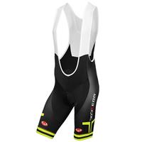 Fietsbroekje, BOBTEAM EVOLUTION 2.0 korte koersbroek, zwart-neongeel korte